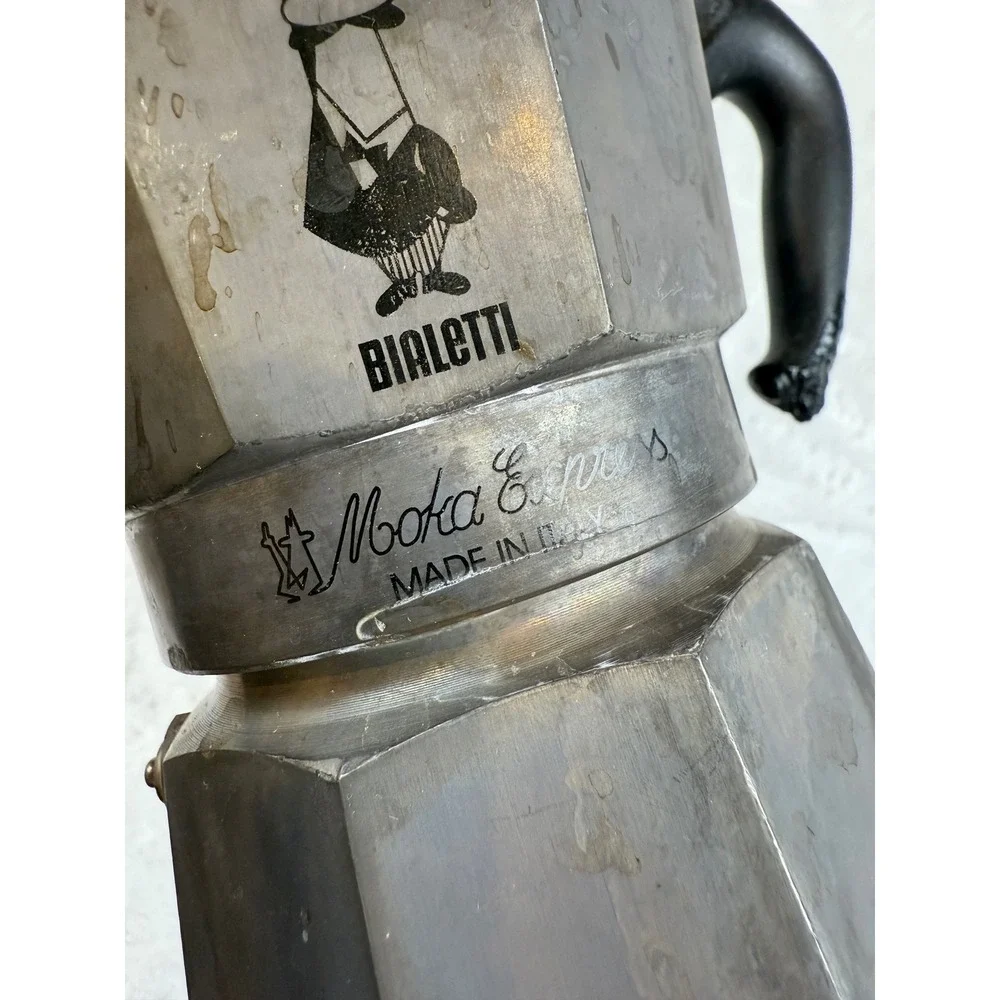 Bialetti Moka Express‎ 6 Cup Espresso Maker Made in Italy Vintage Stovetop